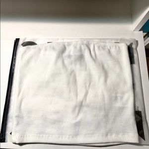 White Rib-Knit Bandeau Top